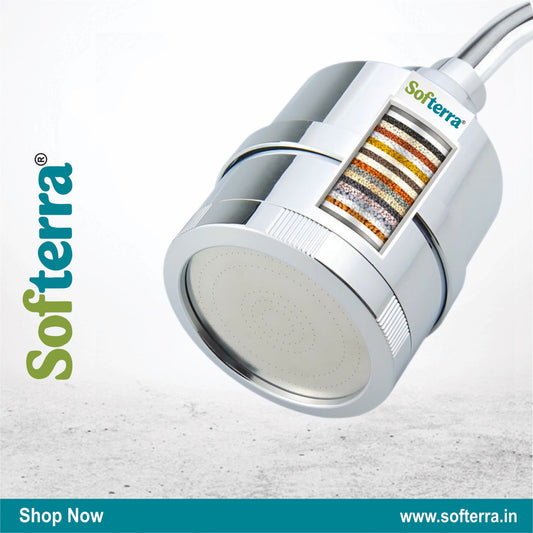 Softerra HydroGuard™ – Advanced Multi-Stage Shower Filter (Silver Finish)