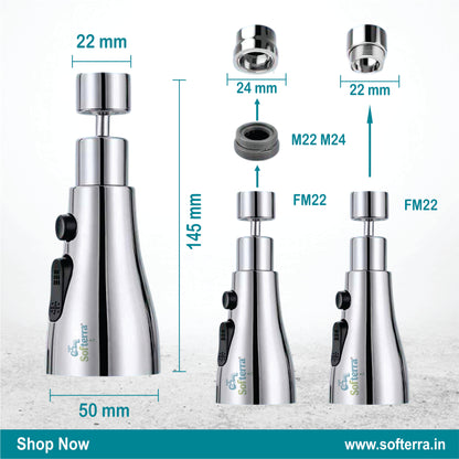 Softerra AeroFlow™ – Tap Extender & Water-Saving Nozzle