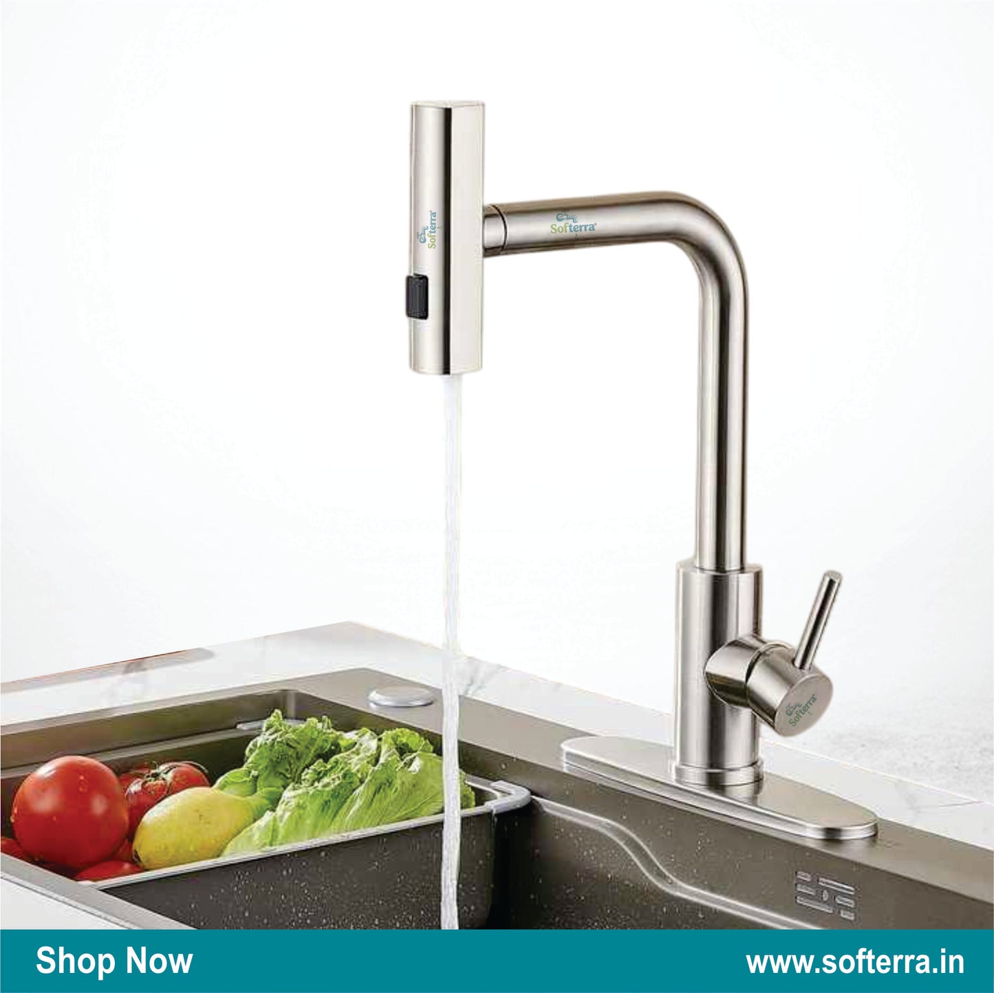 Softerra Hydro360™ – 360° Flexible Faucet Extender & Water-Saving Nozzle