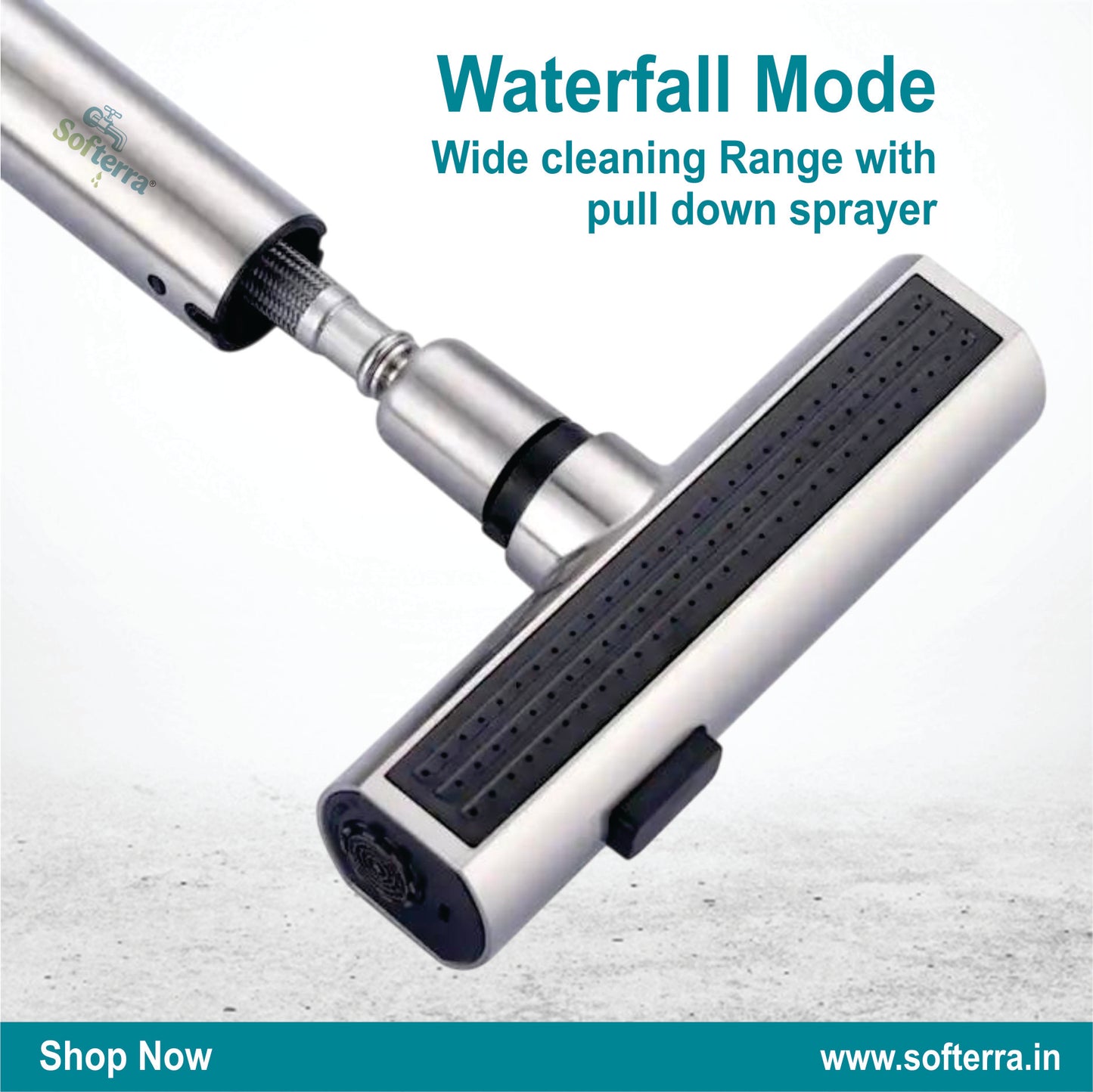 Softerra Hydro360™ – 360° Flexible Faucet Extender & Water-Saving Nozzle