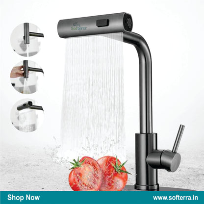 Softerra Hydro360™ – 360° Flexible Faucet Extender & Water-Saving Nozzle